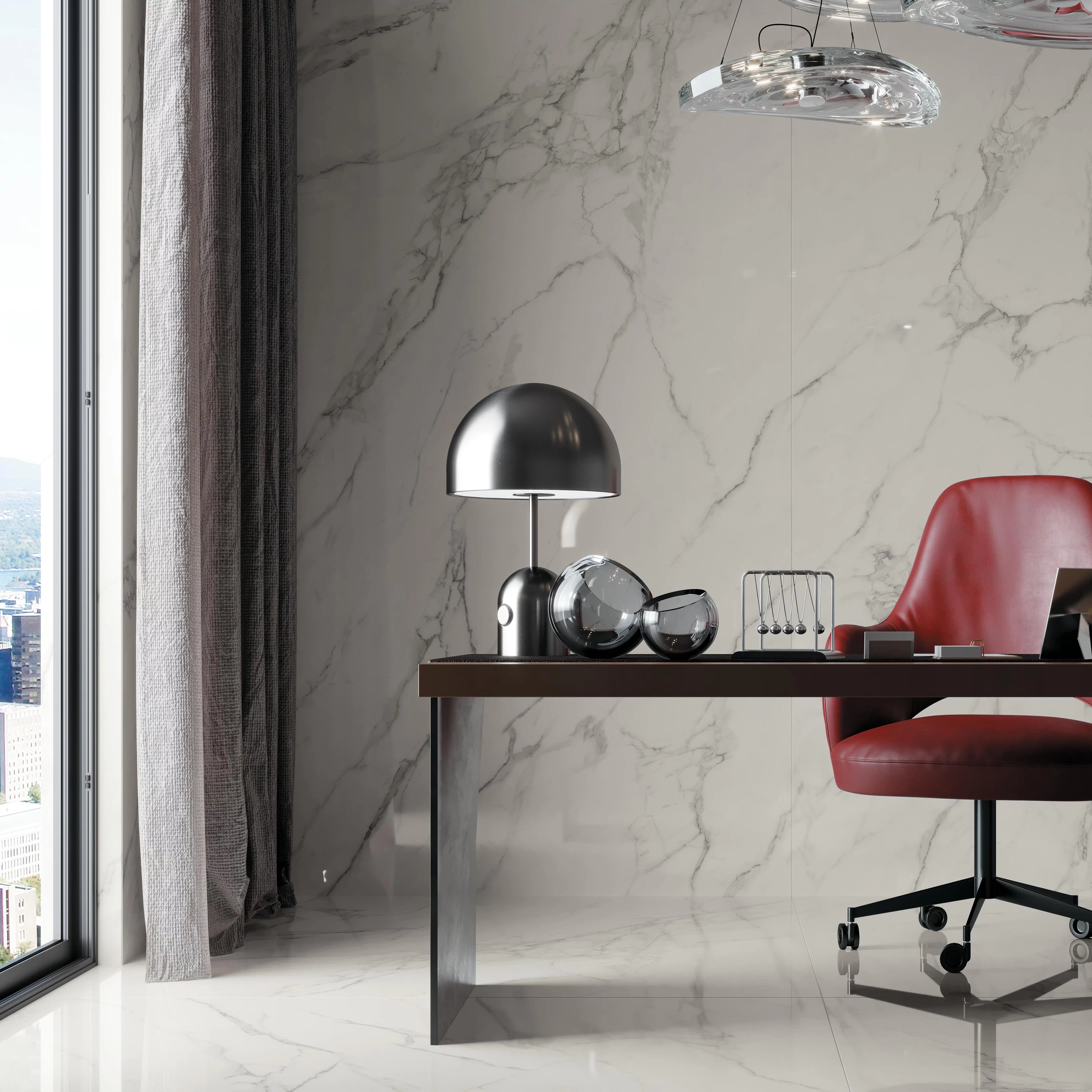 White marble wall tiles - Marvel